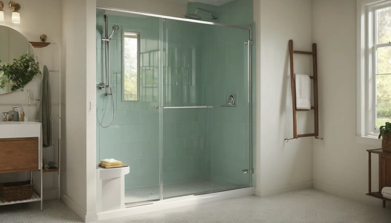 A walk-in shower with a low threshold in a home near West Covina
